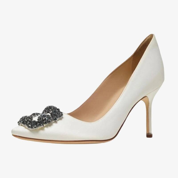 Opulent Crystal Buckle Stiletto Heels