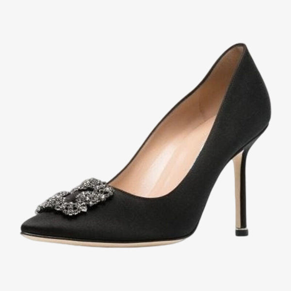 Luxe Crystal-Embellished Stiletto Pumps