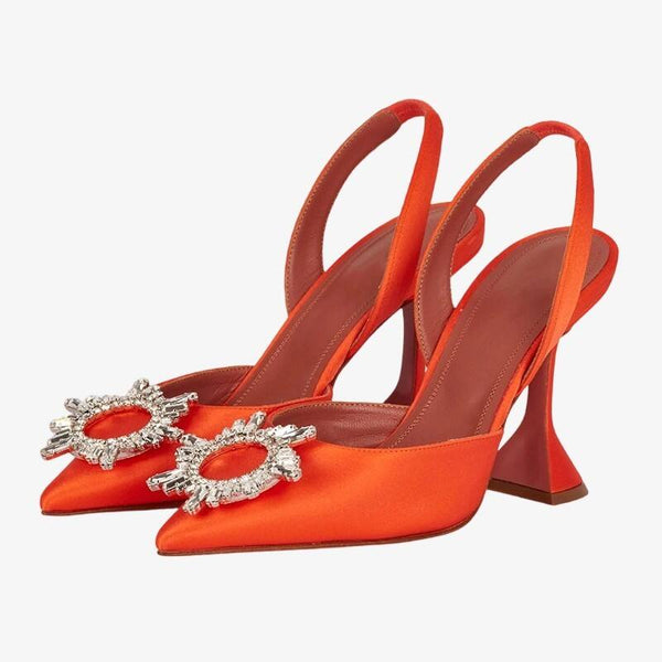 Sunset Glow Satin Pumps