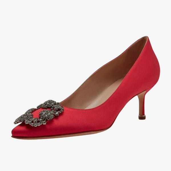 Glimmer Satin Heels