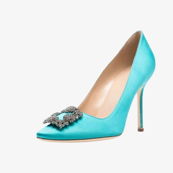 Bold Teal Heel Pumps