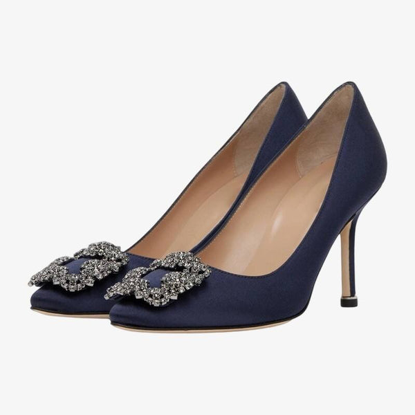 Lustrous Satin Pointed Heels