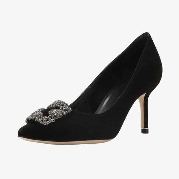 Velvet Black Pumps