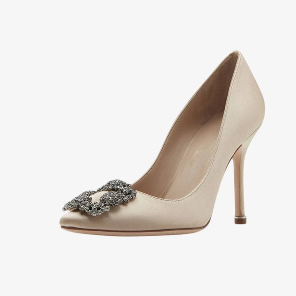 Champagne Glow Crystal Pumps