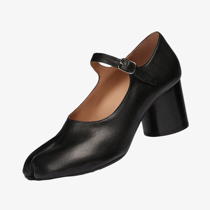 Split-toe High Heel Sandals in Soft Calf Leather - Arno Conti Shoe