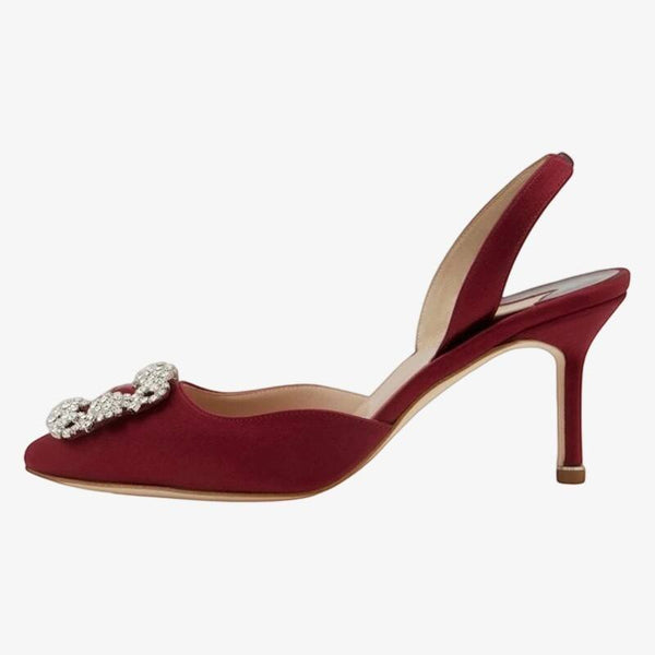 Sparkle Satin Crystal Pumps