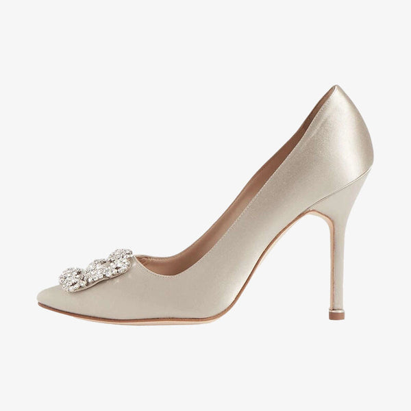 Lustrous Satin Stiletto Pumps