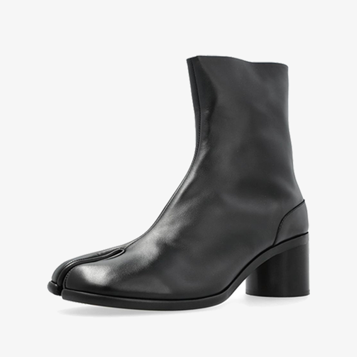 Calf Leather Split-Toe Ankle Boots - Arno Conti Shoe