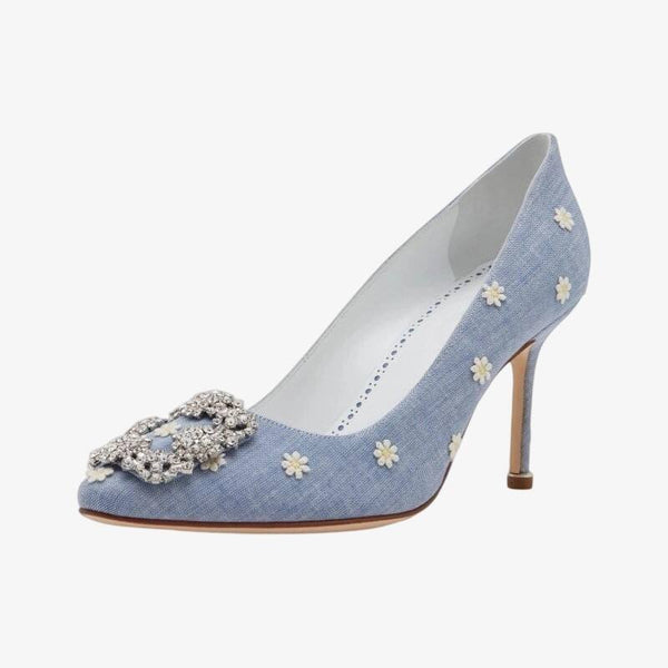 Daisy Embroidery Pumps