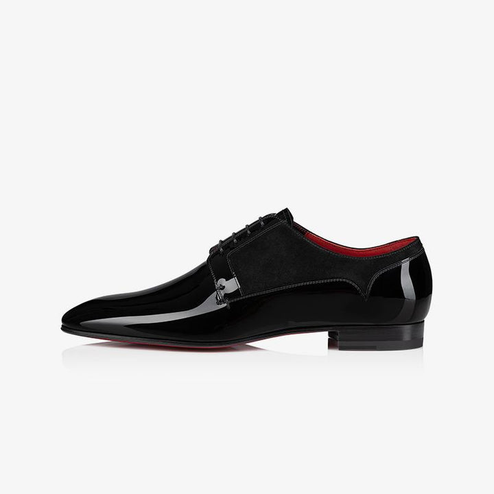 Patent Leather Ankle V-shaped Design Shoes - ARNO CONTI