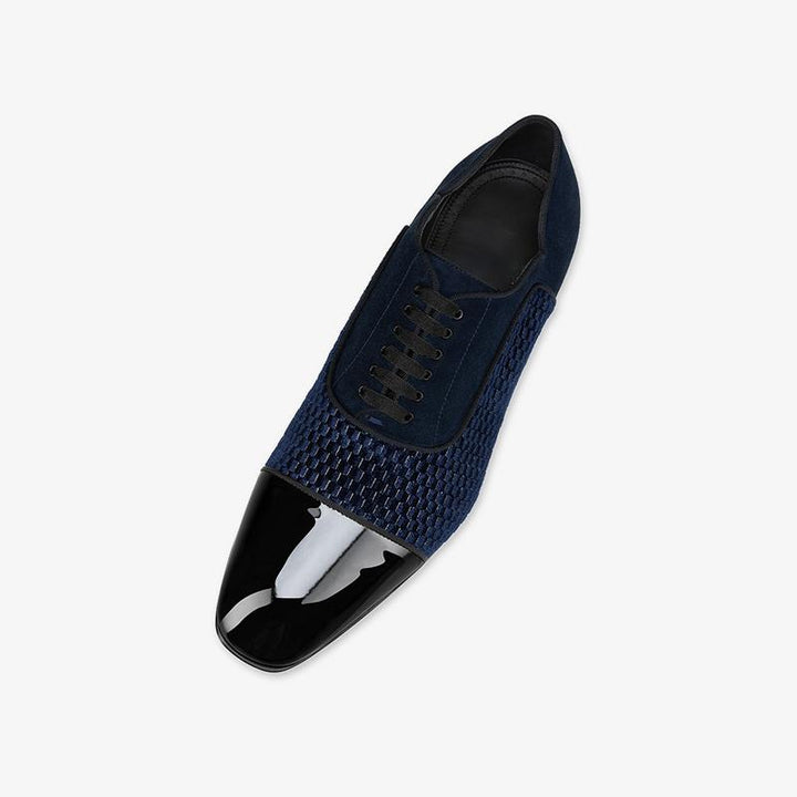 Navy Blue Suede Patent Leather - ARNO CONTI