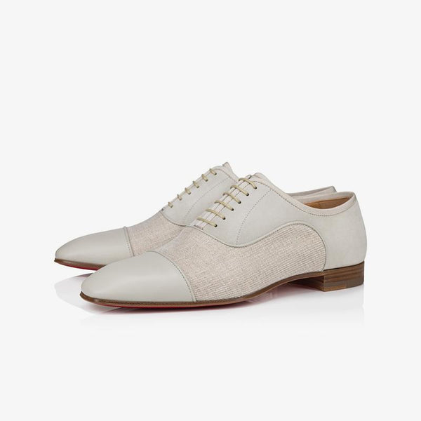 Classic linen Leather Oxford Shoes - ARNO CONTI