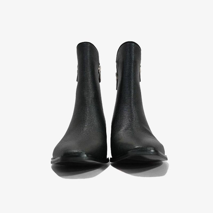 Men's Black Zipper Boots - Arno Conti Shoe