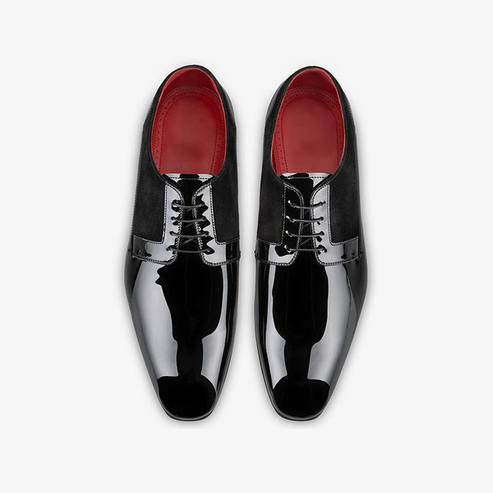 Patent Leather Ankle V-shaped Design Shoes - ARNO CONTI