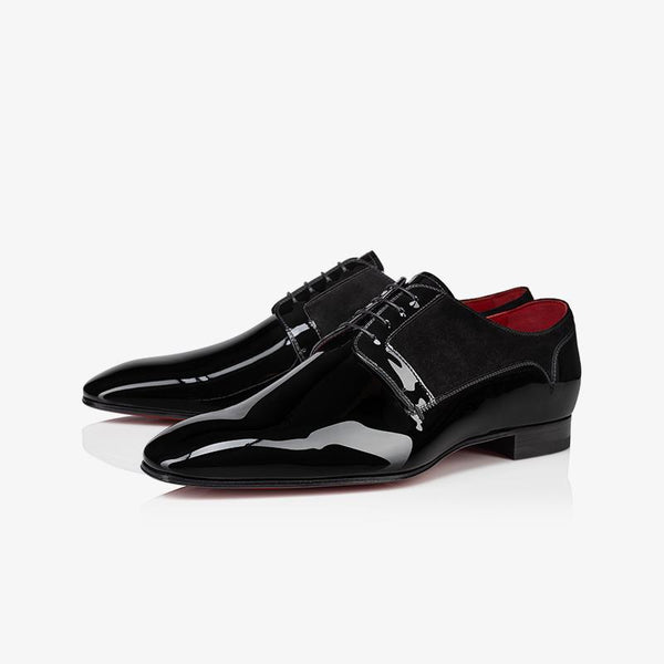 Patent Leather Ankle V-shaped Design Shoes - ARNO CONTI