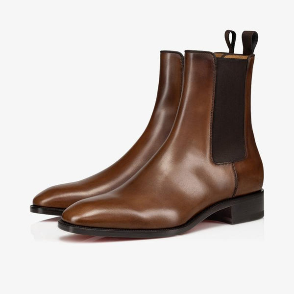 City Brown Patinated Leather Boot - ARNO CONTI