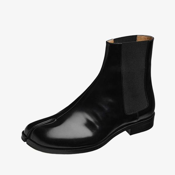 Patent Calf Leather Split-Toe Boots Unisex - Arno Conti Shoe