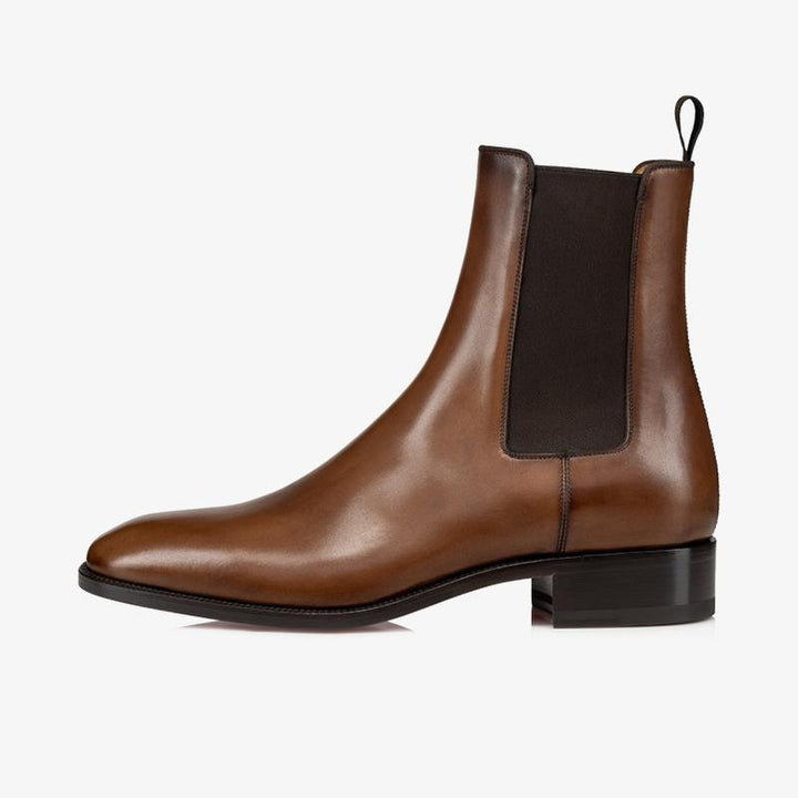 City Brown Patinated Leather Boot - ARNO CONTI