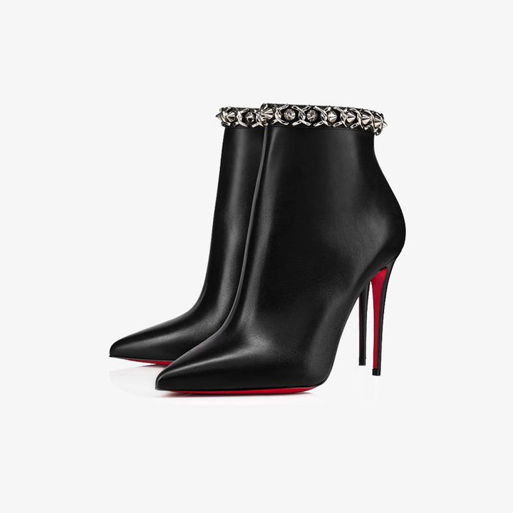 Elegant Black Calfskin Ankle Boot - ARNO CONTI