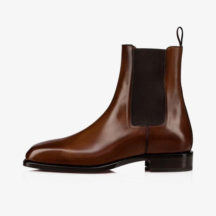 Havane Brown Calf Leather Ankle Boot - ARNO CONTI