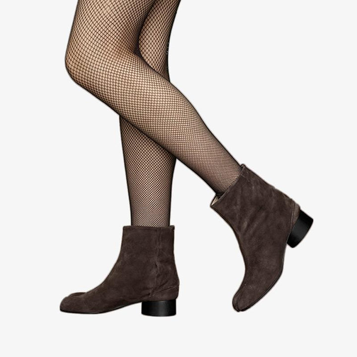 Elegant Suede Tabi Ankle Boots 30mm - Arno Conti Shoe