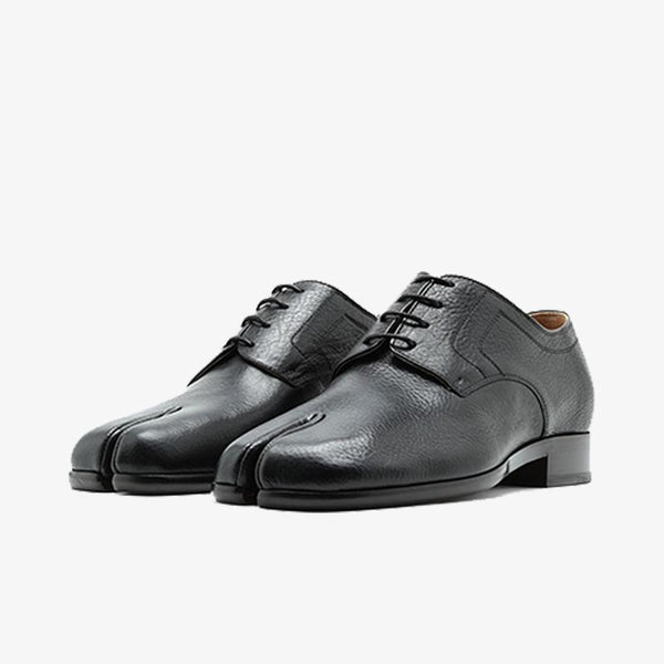 Comfortable Black Split-toe Laced Brogue Shoes - Arno Conti Shoe