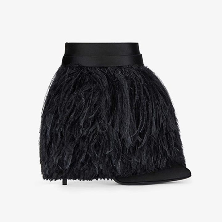 Elegant Black Satin Ankle Boots - Arno Conti Shoe