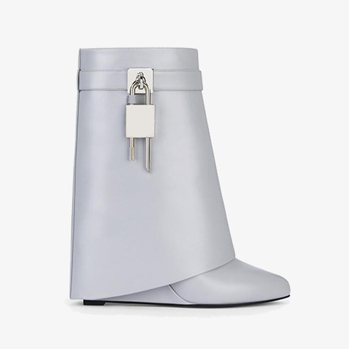Refined Light Grey Calfskin Ankle Boots - Arno Conti Shoe