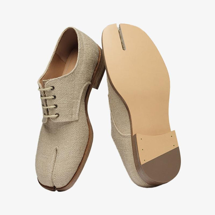 Sophisticated Split-toe Laced Low-top Ankle Boots - Arno Conti Shoe