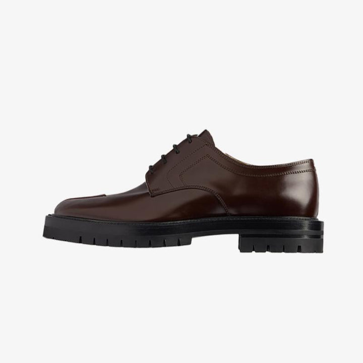 Brown Split-toe Laced Low-top Ankle Boots - Arno Conti Shoe