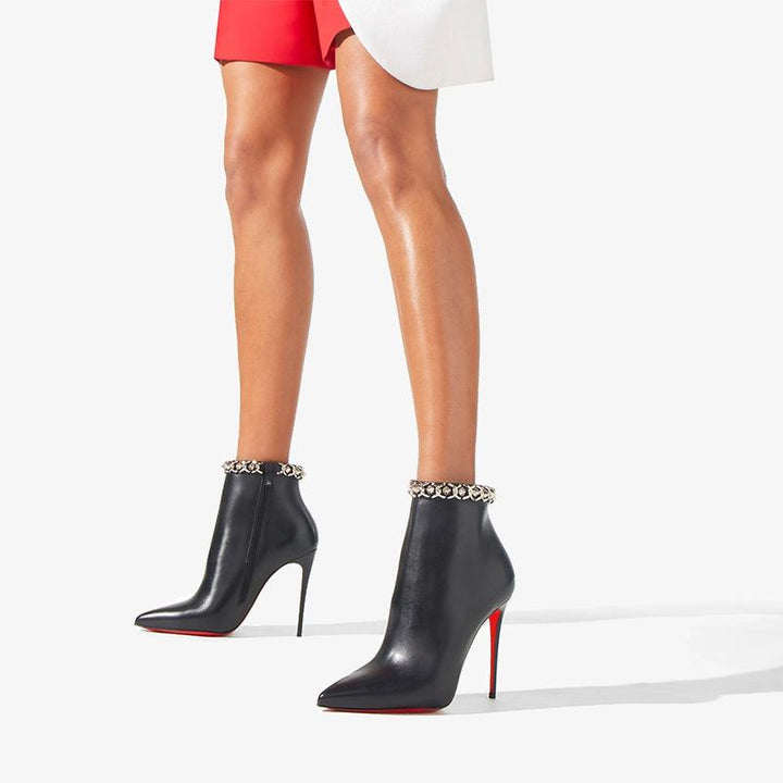 Elegant Black Calfskin Ankle Boot - ARNO CONTI