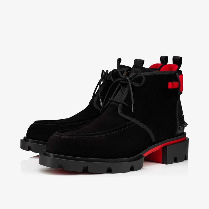 Spiked Black suede Boot - ARNO CONTI