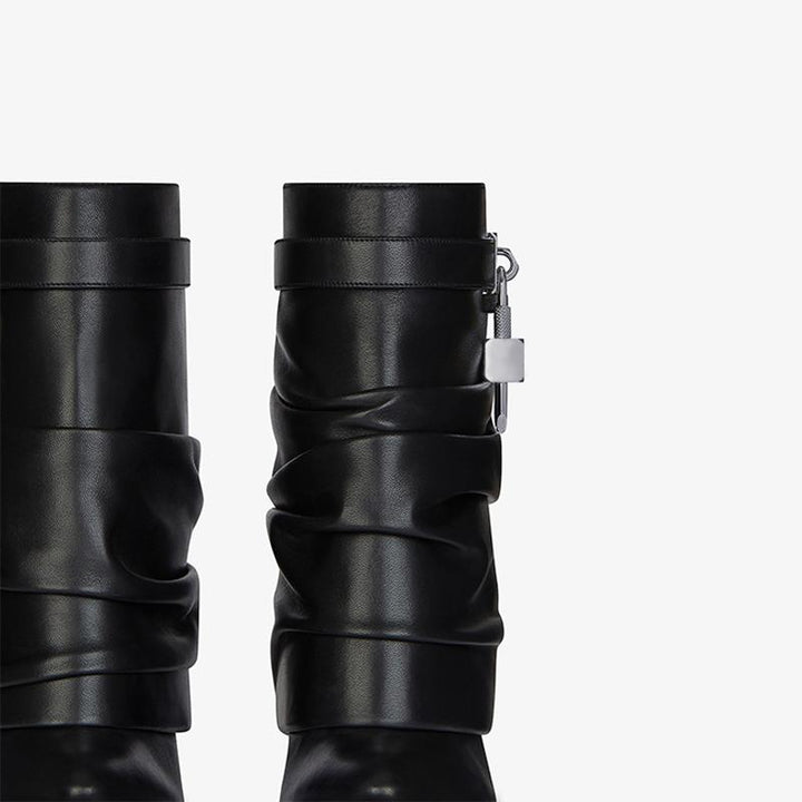 Chic Black Calf Leather Ankle Boots - Arno Conti Shoe