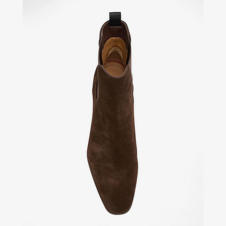 Dark Brown Suede Ankle Boots - ARNO CONTI