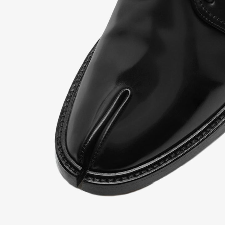 Durable Black Split-toe Laced Brogue Shoes - Arno Conti Shoe