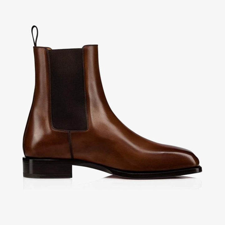 Havane Brown Calf Leather Ankle Boot - ARNO CONTI