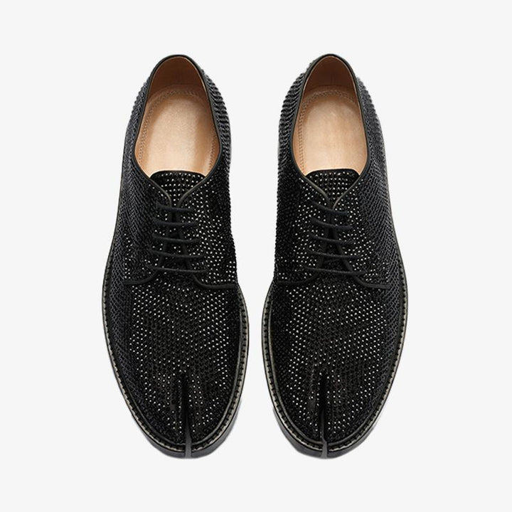 Split-toe Laced Rhinestone-Embellished Shoes - Arno Conti Shoe