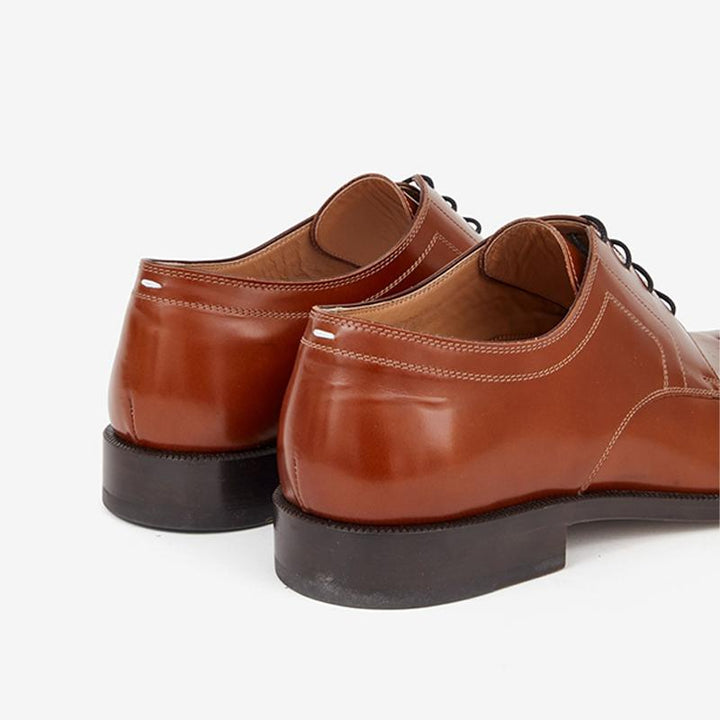 Khaki Split-toe Laced Brogue Shoes - Arno Conti Shoe