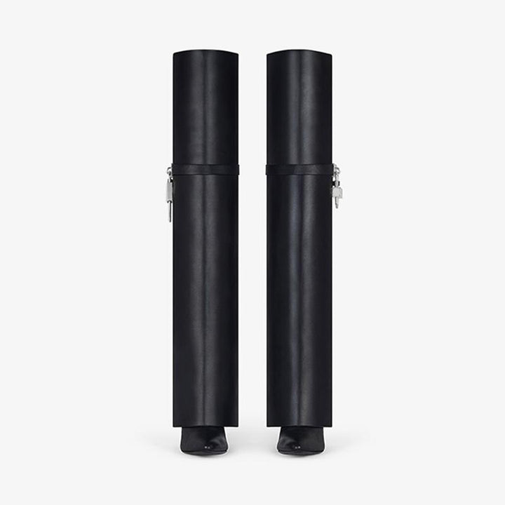 Elegant Black Calfskin Over-The-Knee Boots - Arno Conti Shoe