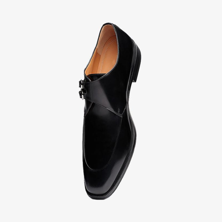 Classic Black Brushed Calfskin Formal Lace-Up - Arno Conti Shoe