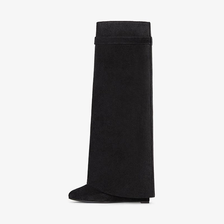 Luxe Black Suede High Boots - Arno Conti Shoe