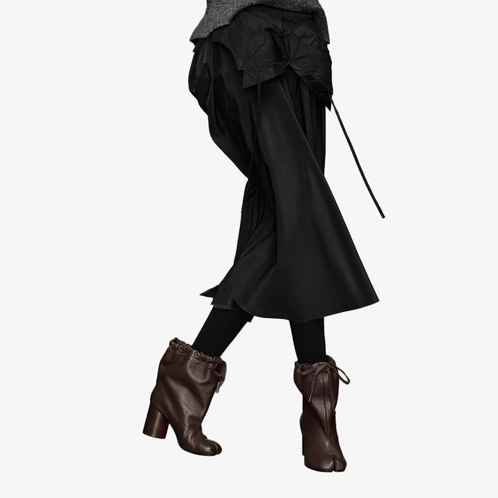 Brown Drawstring Split-Toe Boots Women's - Arno Conti Shoe