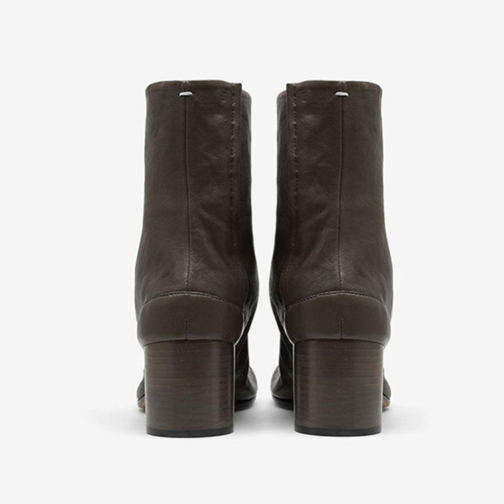 Sophisticated Leather Split-toe Ankle Boots - Arno Conti Shoe