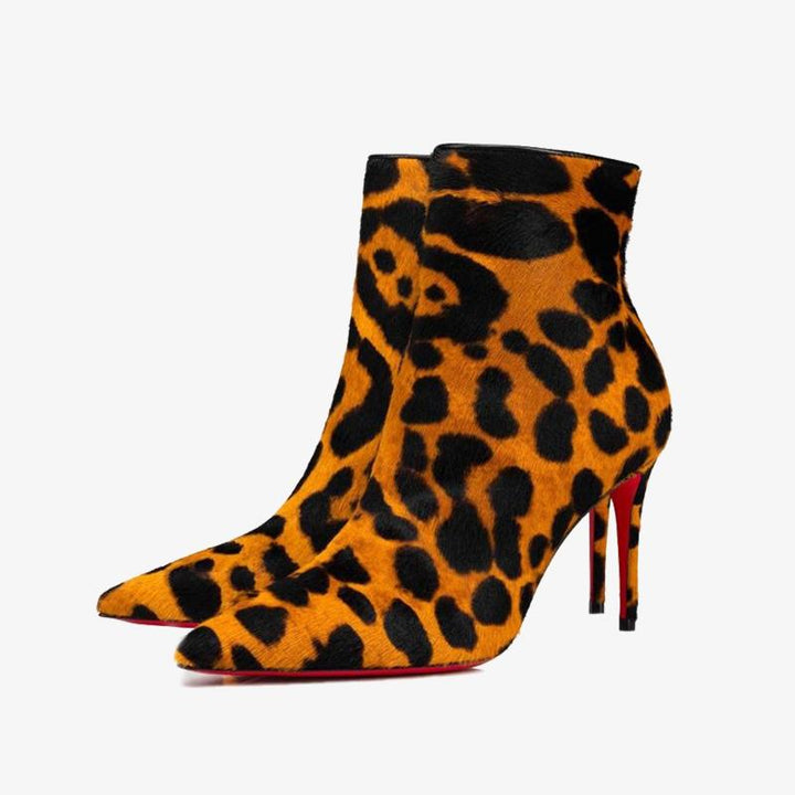 Chic Ankle Boot with Leopard Print - ARNO CONTI