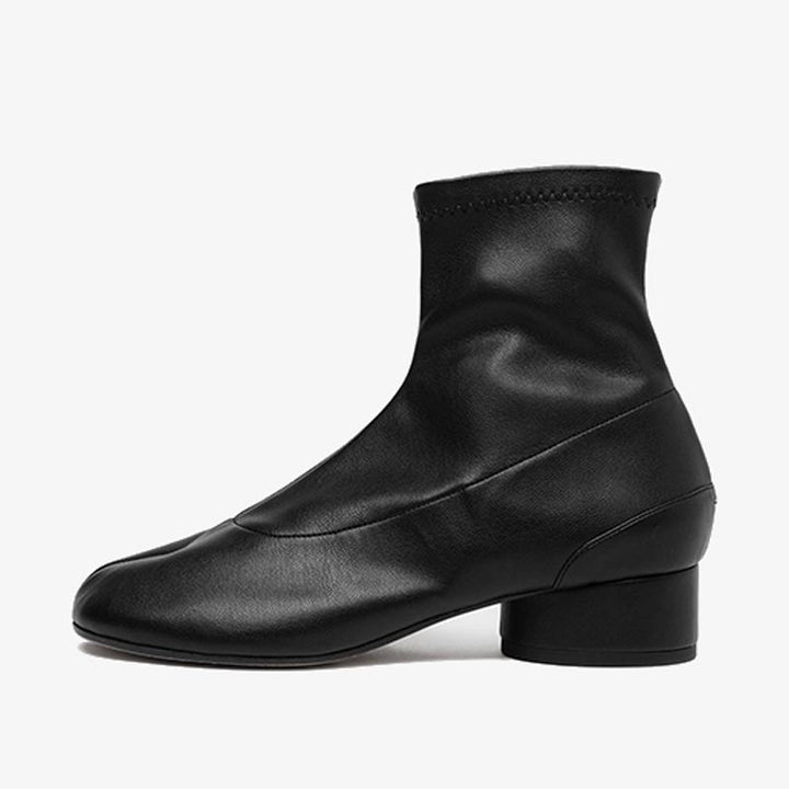 Faux Leather Sock-Style Split-toe Boots - Arno Conti Shoe