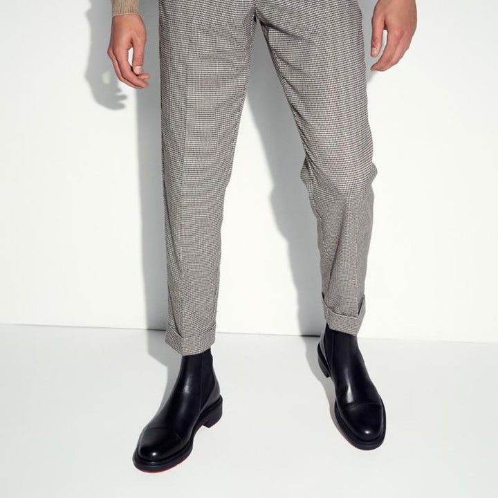 Red-Outlined Black Leather Boot - ARNO CONTI