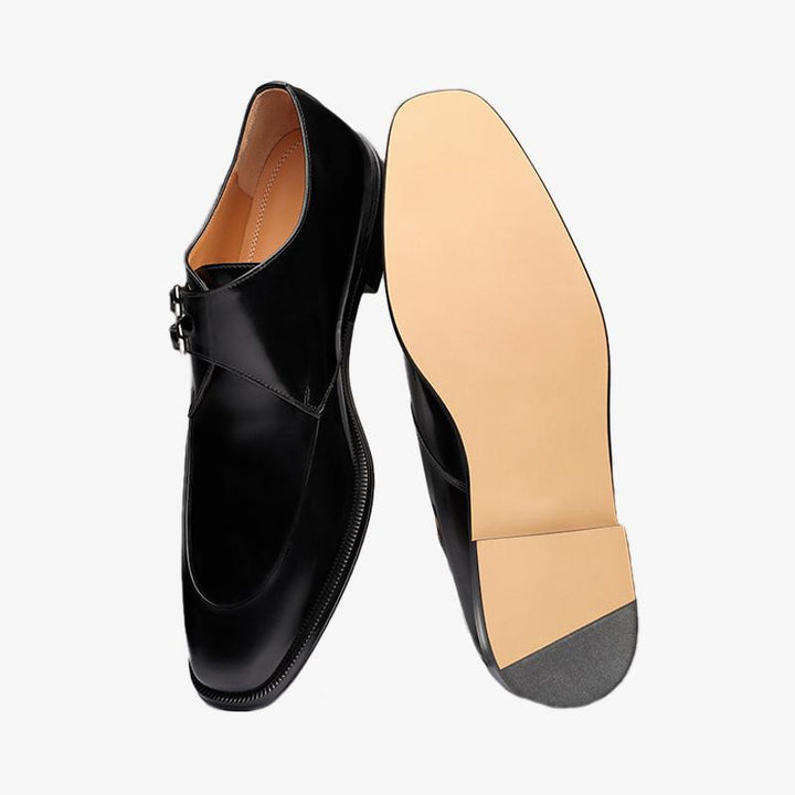 Classic Black Brushed Calfskin Formal Lace-Up - Arno Conti Shoe