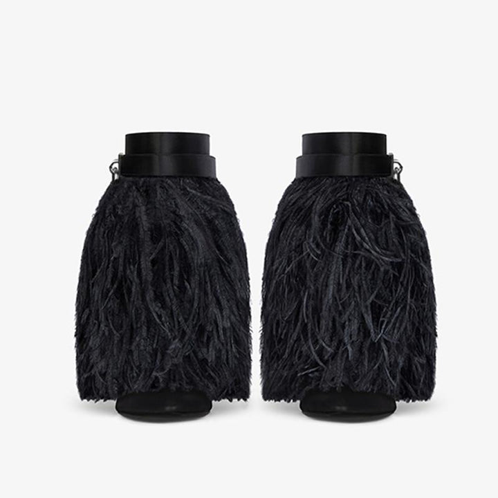 Elegant Black Satin Ankle Boots - Arno Conti Shoe