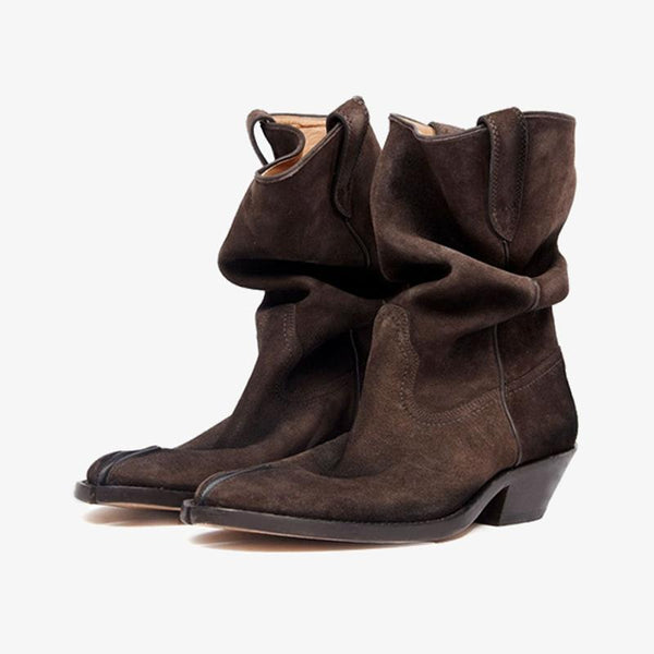 Cedar Brown Split-toe Western Boots - Arno Conti Shoe